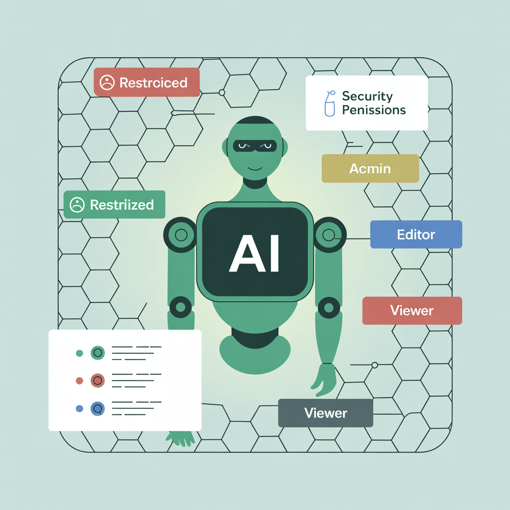 Context-aware answers, respecting permissions illustration